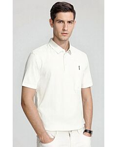 Jack & Mark Men's Ultra Slim Fit Short Sleeve Polo Golf Shirt HR01 White