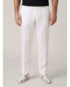 Inserch Men's White Linen Modern Fit Pants P3110