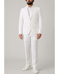 Inserch Men's Linen Slim Fit Sport Coat SU880 White