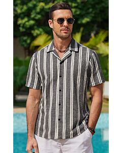 U.S. Icon Men's Short Sleeve Sport Shirt JK17 Black