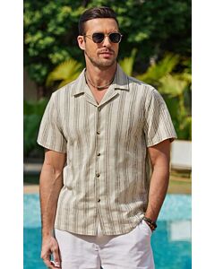U.S. Icon Men's Short Sleeve Sport Shirt JK17 Tan