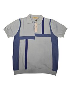 Lavane Men's Polo Short Sleeve Knit Sport Shirt 2006 Sky Blue