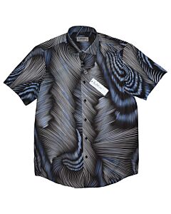 Lavane Men's Short Sleeve Print Sport Shirt 2220 Blue