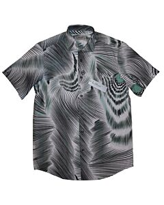 Lavane Men's Short Sleeve Print Sport Shirt 2220 Green