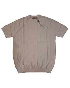 Lavane Men's Crew Neck Short Sleeve Knit Sport Shirt 2208-C White