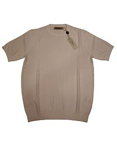 Lavane Men's Crew Neck Short Sleeve Knit Sport Shirt 2307 White
