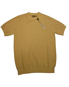 Lavane Men's Mock Neck Short Sleeve Knit Sport Shirt 501-SSM Cream