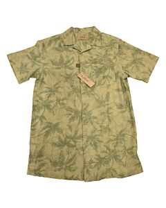 Lavane Men's Hawaiian Print Short Sleeve Sport Shirt 2011 Seafoam