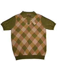 Lavane Men's Polo Short Sleeve Knit Sport Shirt 2401 Heather Olive