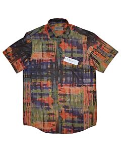 Lavane Men's Short Sleeve Print Sport Shirt 2228 Olive