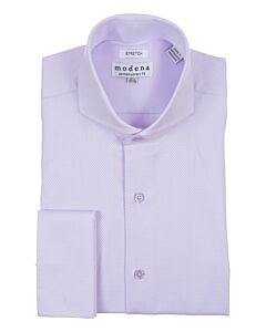 Modena Lavender Twill Contemporary Fit French Cuff Dress Shirt M001CA0F