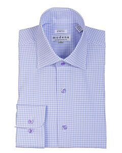 Modena Lavender Plaid Contemporary Fit Dress Shirt M163ET0R