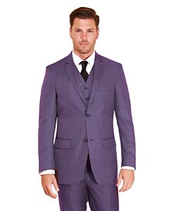 Vitali Purple Sharkskin Modern Fit Vested Suit M3090-2