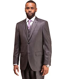 Vitali Lavender Plaid Vested Modern Fit Suit M2131