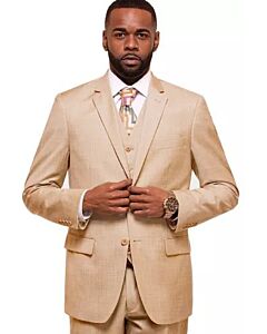 Vitali Sky Plaid Modern Fit Vested Suit M8029