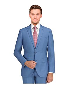 Mantoni Sky Blue Solid Modern Fit Wool Suit M40901-9