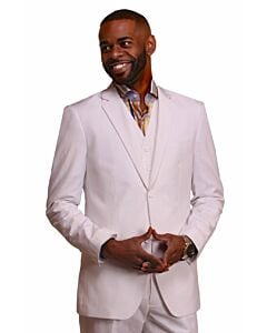 Vitali White Slim Fit Vested Suit M4110 Colby V
