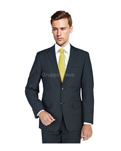 Mantoni Black Solid Modern Fit Wool Suit M40901-1