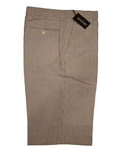 Mazari Men's Seersucker Striped Shorts LU 801 Purple