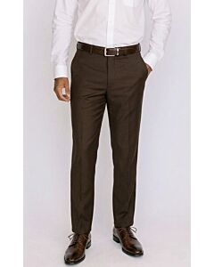 Mazari Men's Brown Modern Fit Dress Pants ZRA Brown