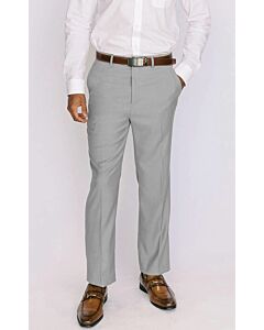 Mazari Men's Grey Modern Fit Dress Pants ZRA Grey