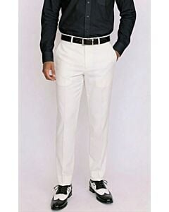 Mazari Men's White Modern Fit Dress Pants ZRA White