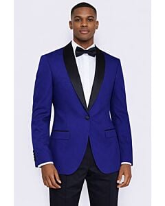 Mazari Modern Fit Shawl Collar Stretch Dinner Jacket 5920 Royal