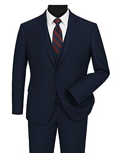 Mazari Navy Modern Fit Vested Suit 1500 Paris