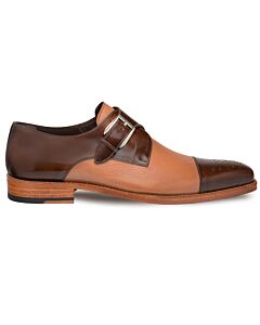 Mezlan Phoenix 16505  Cap Toe Monk Strap Men's Dress Shoe Camel