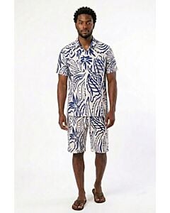 Rich Man Men's Modern Fit 2 Piece Cabana Set Swimwear Set MHS1291 Blue