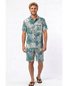 Rich Man Men's Modern Fit 2 Piece Cabana Set Swimwear Set MHS1291 Green