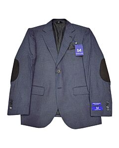 Michael Adam Men's Houndstooth Modern Fit Sport Coat 3904 Paris 29 Blue
