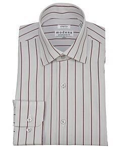 Modena Charcoal Striped Contemporary Fit Dress Shirt M002ET0R
