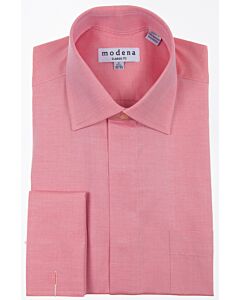 Modena Coral Twill French Cuff Dress Shirt M389PA0F