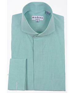 Modena Lime Mini Check French Cuff Dress Shirt M256CA0F
