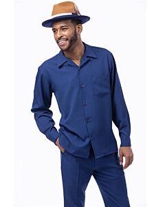 Montique Men's Walking Leisure Suit 2 Piece Set 1641 Navy