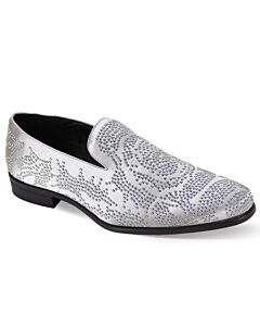 After Midnight Slip-On Smoking Slipper Shoe Noble Silver