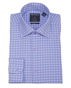 Proper Shirtings Lavender Plaid Contemporary Fit Dress Shirt P461ET0R