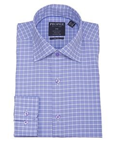 Proper Shirtings Lavender Plaid Slim Fit Dress Shirt P461TTRX