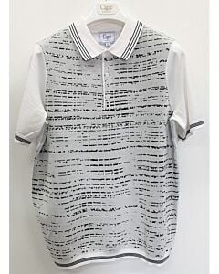  Cigar Couture Men's Polo Knit Short Sleeve Sport Shirt PJ-1276 Black