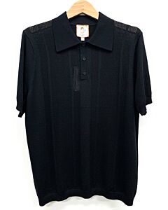  Cigar Couture Signature Men's Polo Knit Short Sleeve Sport Shirt PJ-1403 Black