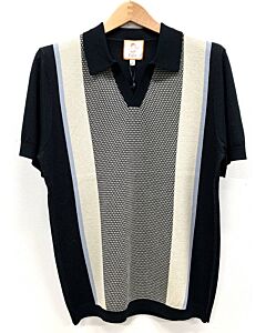 Cigar Couture 1/4 Zipper Polo Sweater CHARCOAL