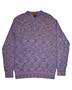 Prestige Original Men's Long Sleeve Knit Polo Sweater SW-415 Lilac
