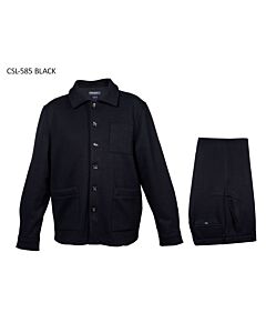 Prestige Original Men's Walking Suit 2 Piece Jacket & Pants Set CSL-585 Black