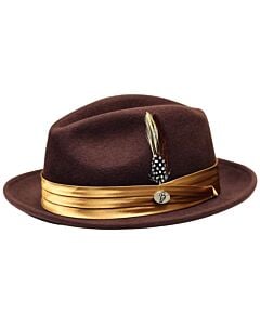 Bently Hats RK Rocky Austalian Wool Fedora Brown