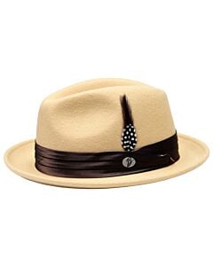 Bently Hats RK Rocky Austalian Wool Fedora Tan