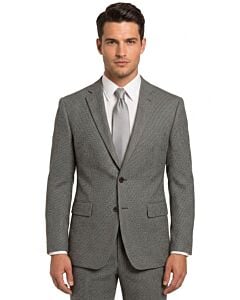 Prontomoda Europa Grey Birdseye Modern Fit Wool Suit S44712N10