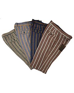 Cigar Couture Signature Men's Striped Dress Pants SL-798 Tan