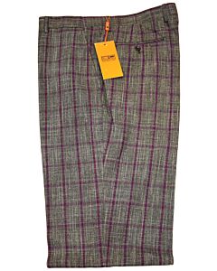 Steven Land Nero Plaid Dress Pants Grey/Purple SL77-732