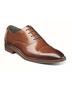 Stacy Adams Barris 25190 Cap Toe Oxford Men's Dress Shoe  Cognac